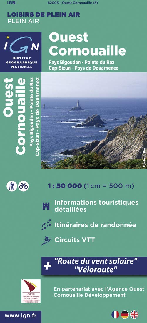 Carte de randonnée : Ouest Cornouaille Geology & Geography