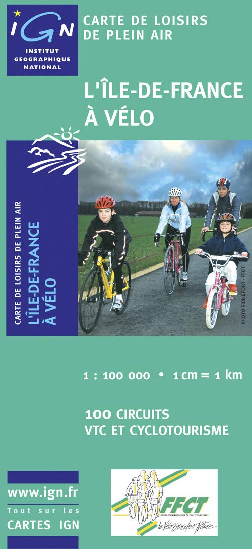Aed 82005 L'Ile-De-France A Velo 1/100.000 book