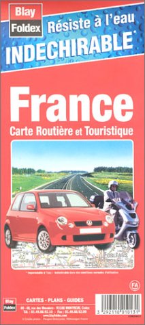 Carte routière et touristique : France (avec un index et résistant à l'eau, indéchirable) Maps & Plans
