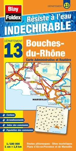 Bouches-du-Rhône (13) carte administrative et routiere book