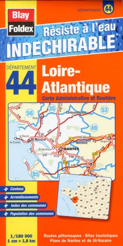 44 loire-atlantique carte administrative et routiere book