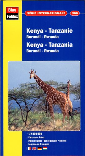 Carte routière et touristique : Kenya - Tanzanie, N° 366 (avec un index) Maps & Plans