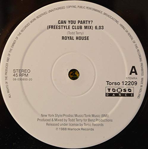 Can you party (Freestyle Club, b/w 'Party people 92'; by Todd Terry) / Vinyl Maxi Single Music