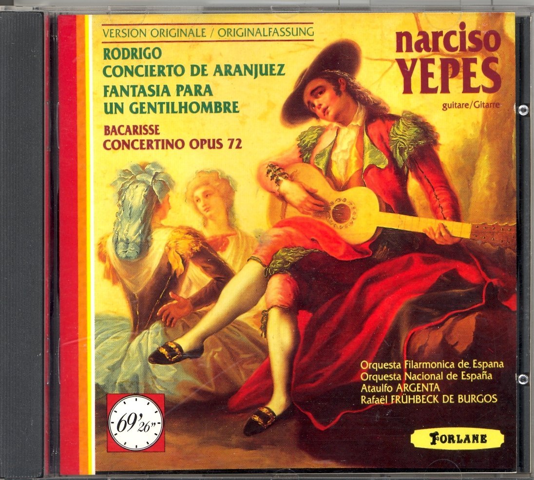 NARCISO YEPES spielt Concierto de Aranjuez-Fantasia para un Gentilhombre und S.Bacarisse: Concierto a-moll Music