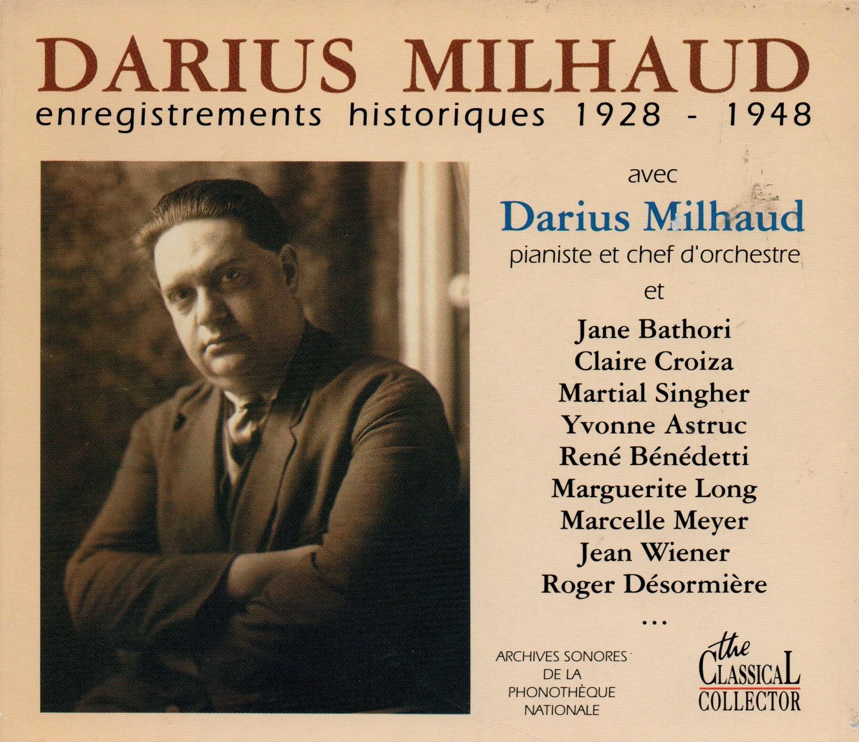 Milhaud - Enregistrements Historiques 1928 - 1948 Darius Milhaud Books