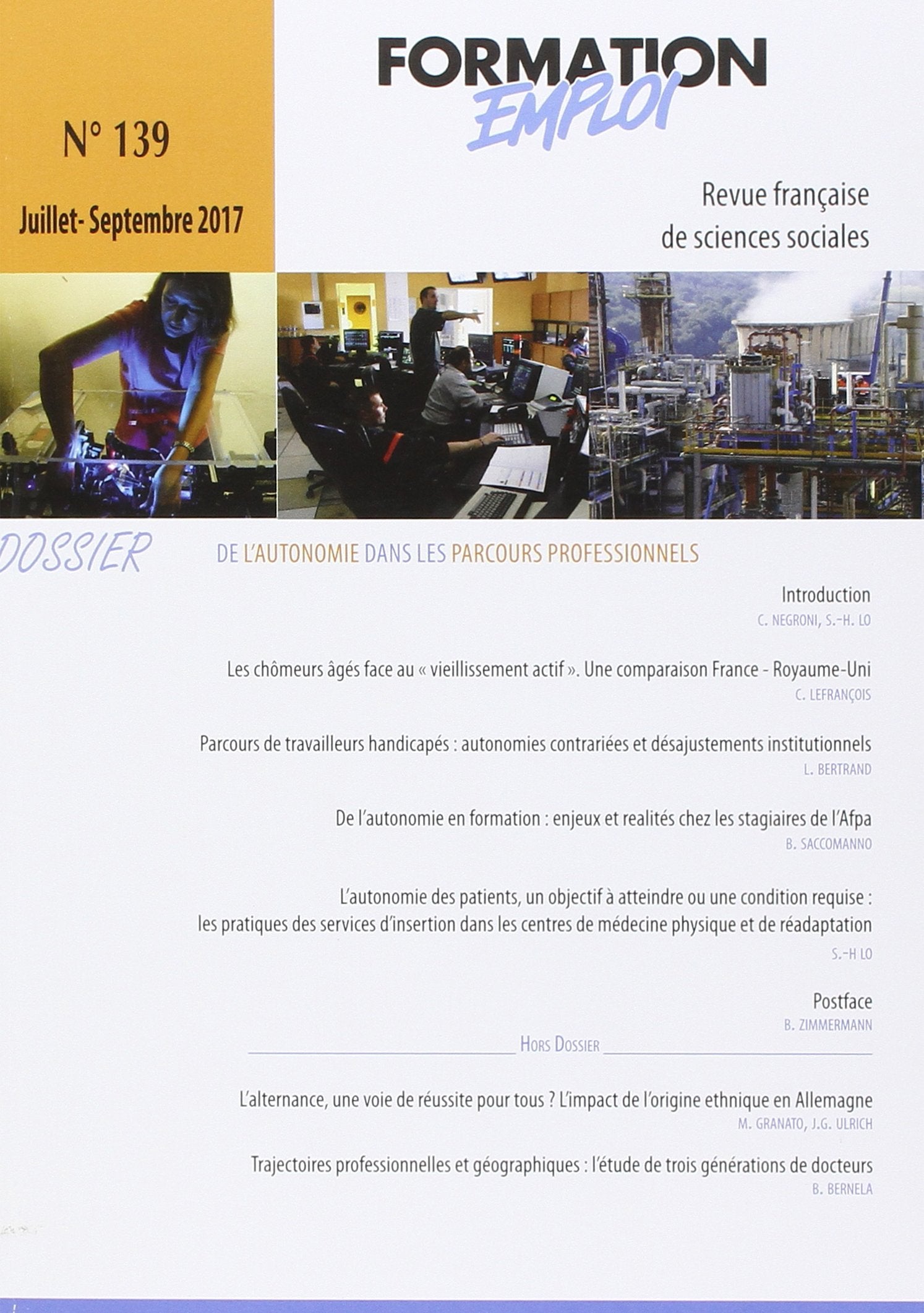 De l'autonomie dans les parcours professionnels book