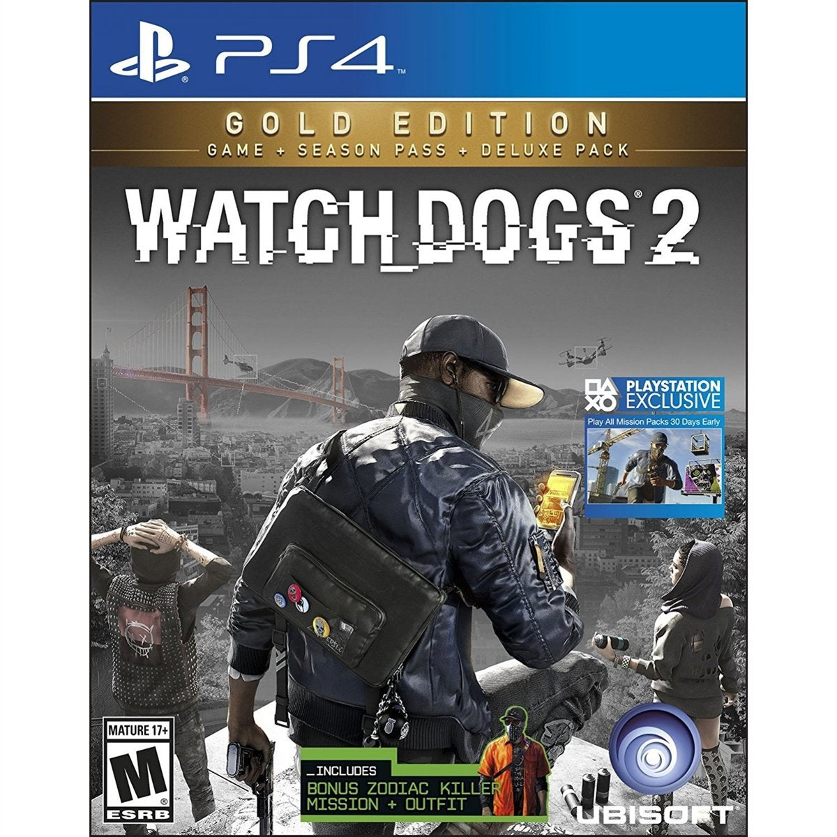 Ubisoft - Watch Dogs 2: Gold Edition (Foreign box but all Lang in Game) /PS4 (1 Games) Games