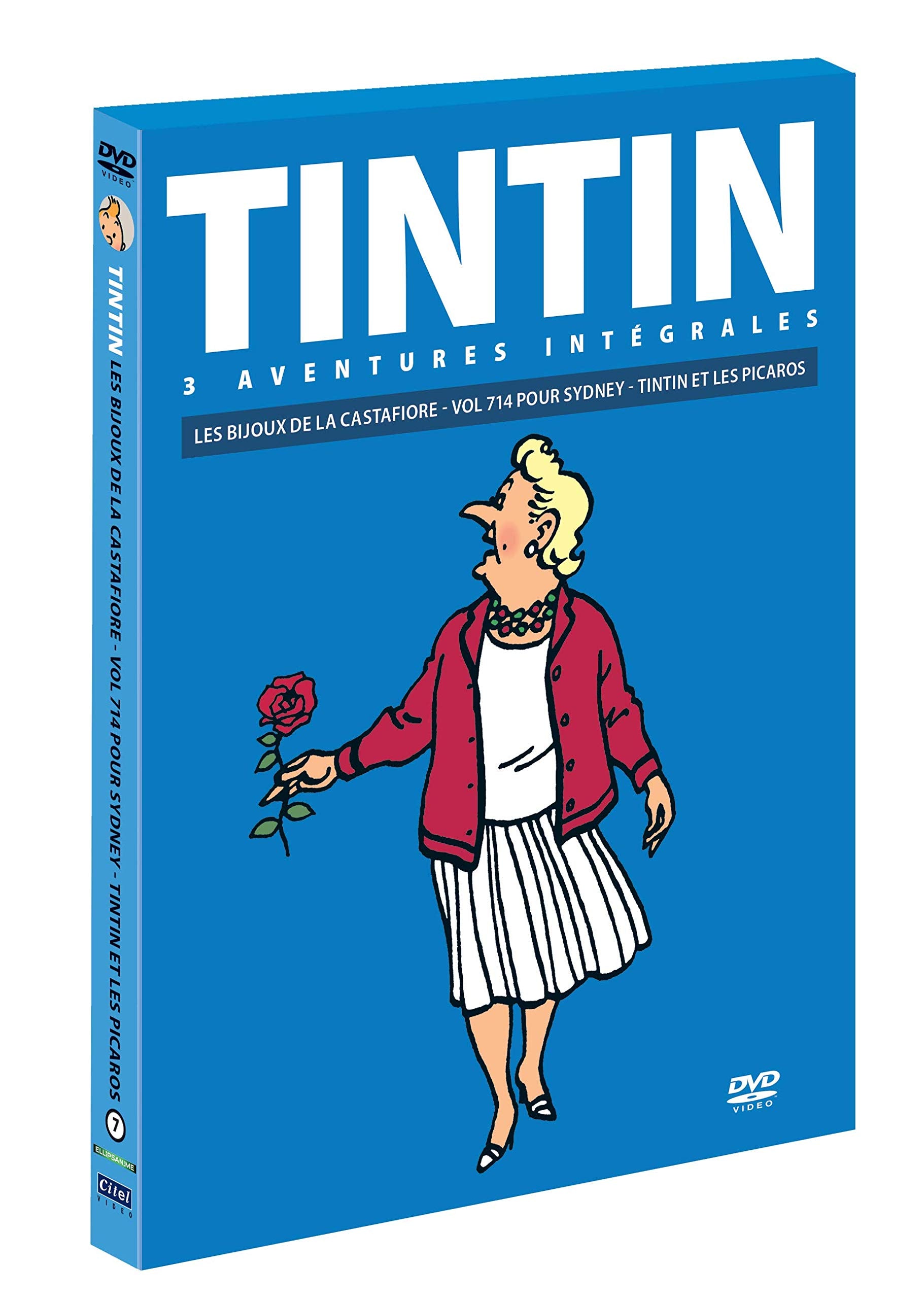 Tintin - 3 aventures - Vol. 7 : Les Bijoux de la Castafiore + Vol 714 pour Sidney + Tintin et les Picaros - Verschiedene Abdeckungen Movies