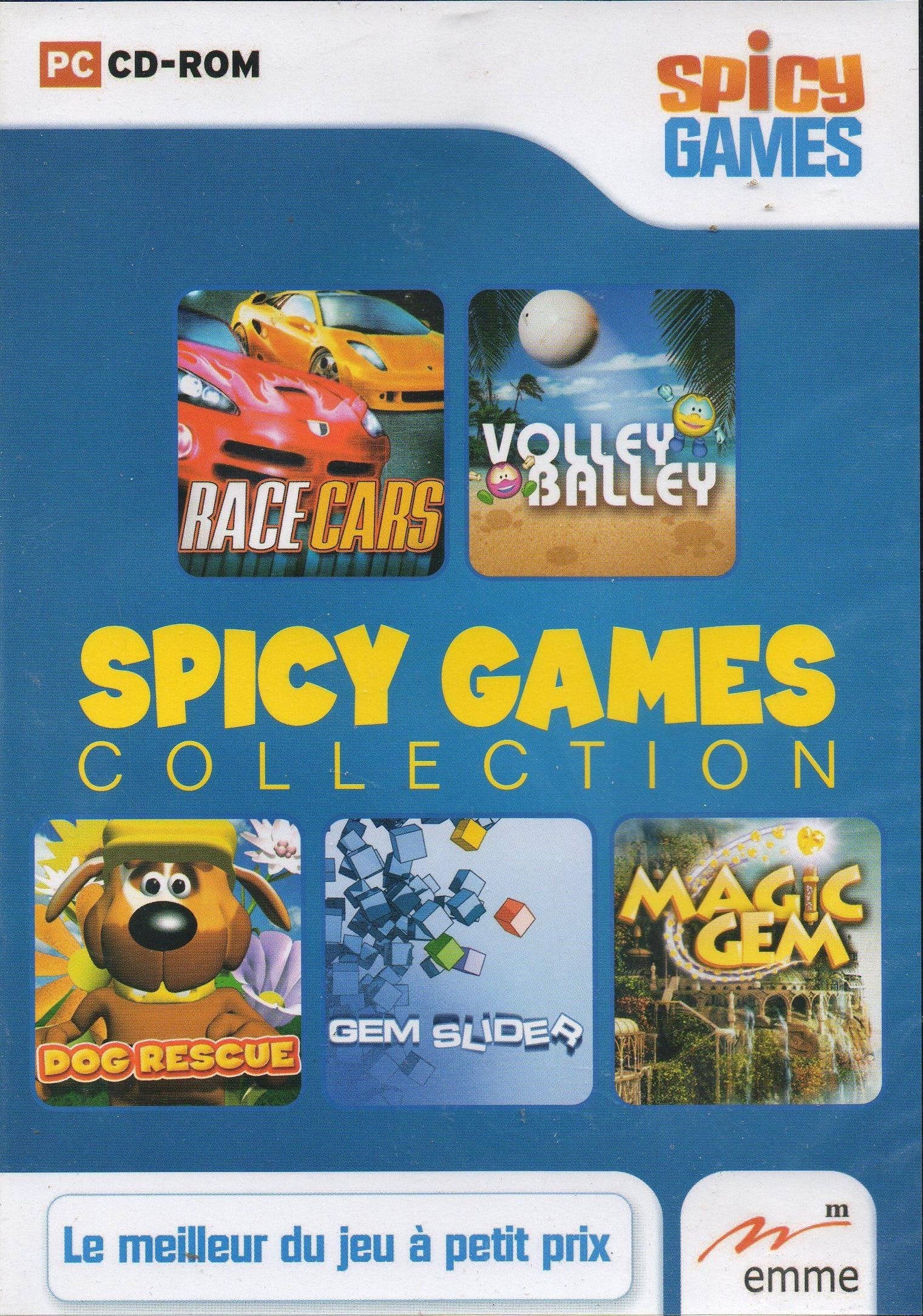 Spicy games: Race cars, Volley balley, Dog rescue, Gem slider, Magic gem game
