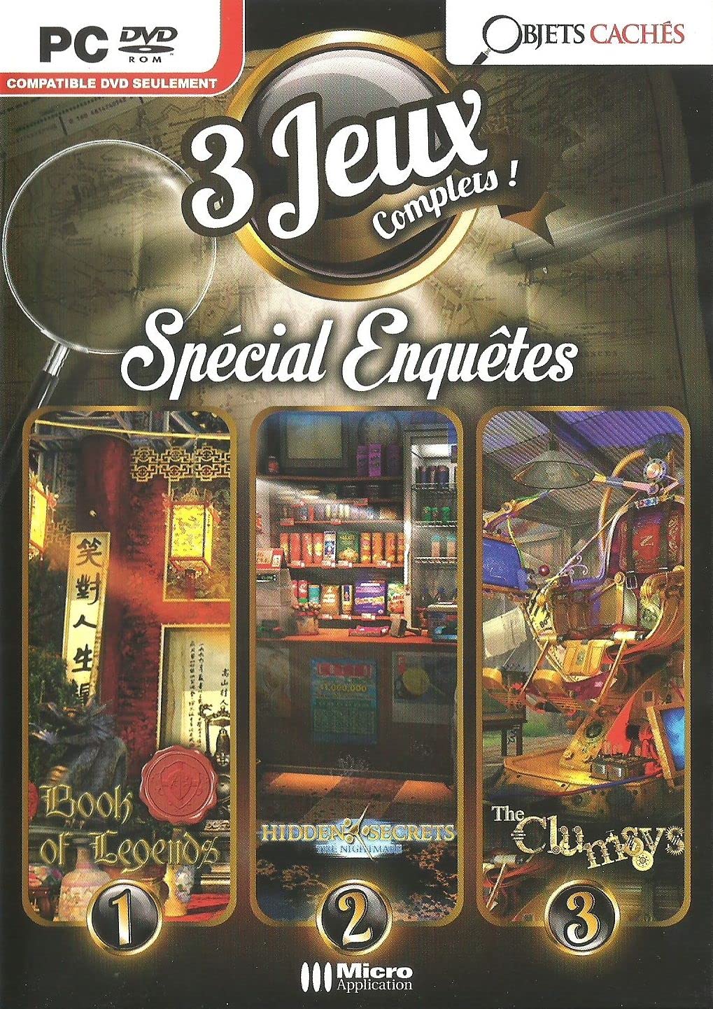 objets cachés 3 JEUX SPECIAL ENQUÊTES ( book of legends - the nightmare - the clumsys ) game