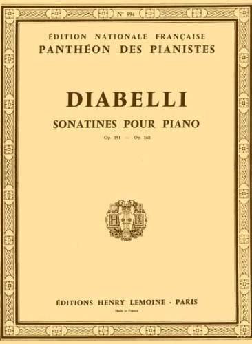 Diabelli - Sonatines pour Piano - Op.151 - Op.168 book