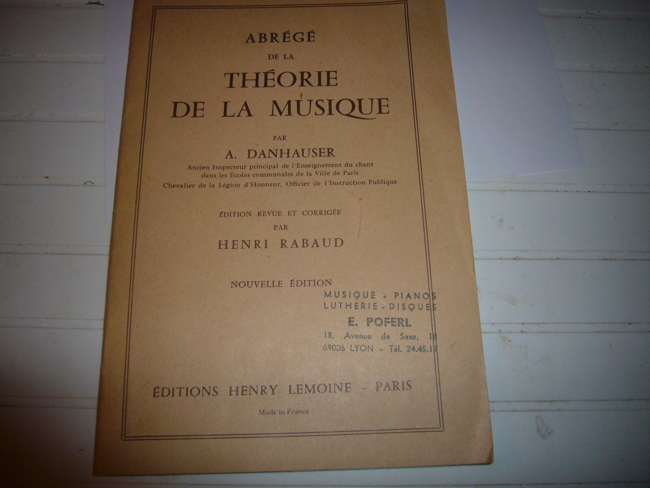 Abrege de la theorie de la musique nouv ed Books