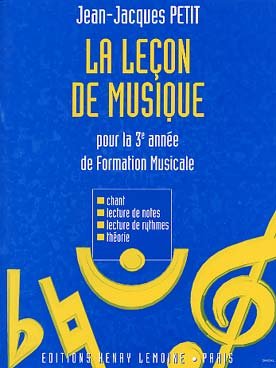 La leçon de musique pour la 3° année de formation musicale book