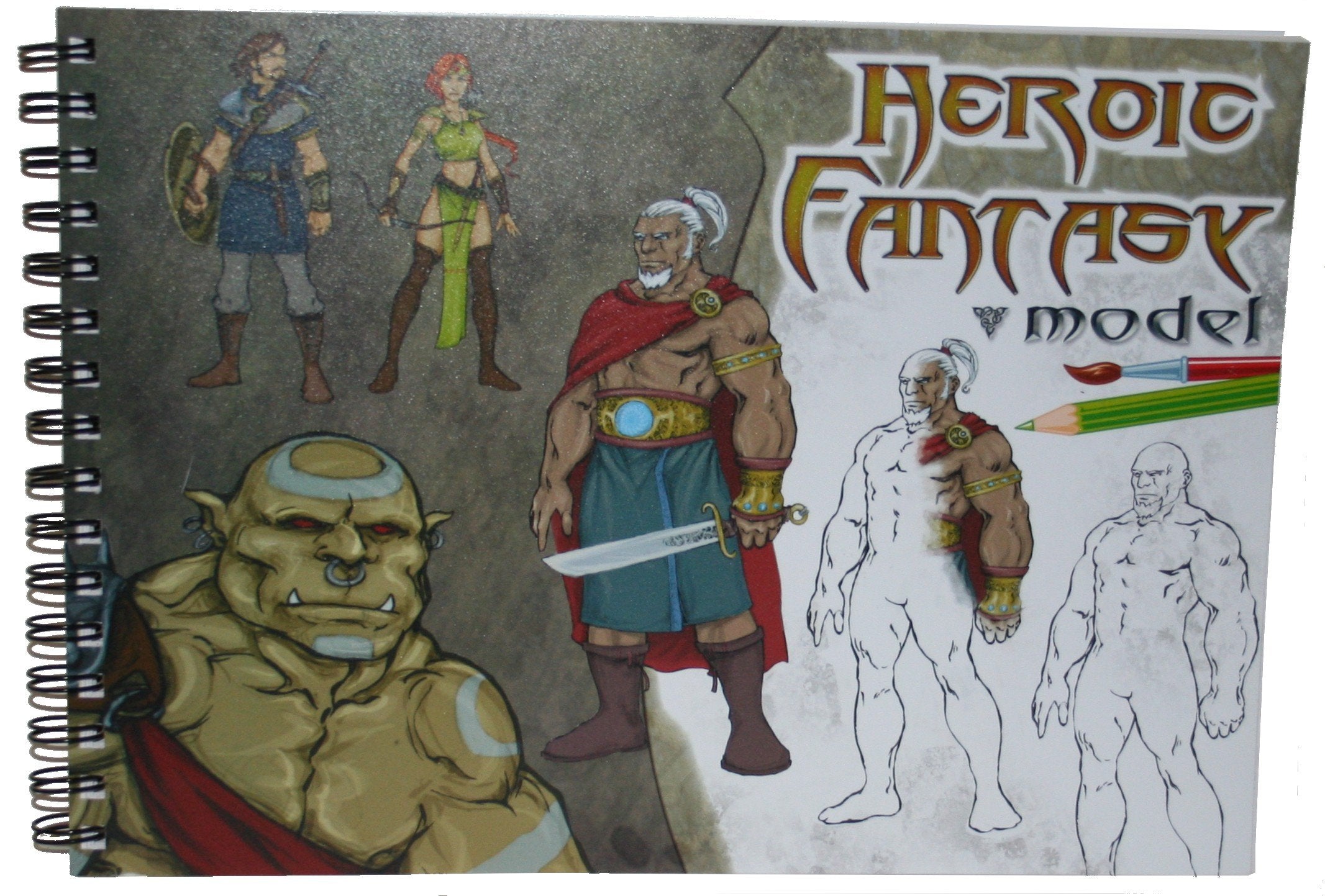 * creativ'model "heroic fantasy", a4, 100 pages imprimees 120g, couverture polypropylene book
