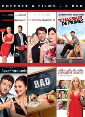 Comédies romantiques - Coffret 6 DVD - Bad Teacher + Sexe entre amis + L'abominable vérité + Le Témoin amoureux + Comment savoir + Le chasseur de primes Movies