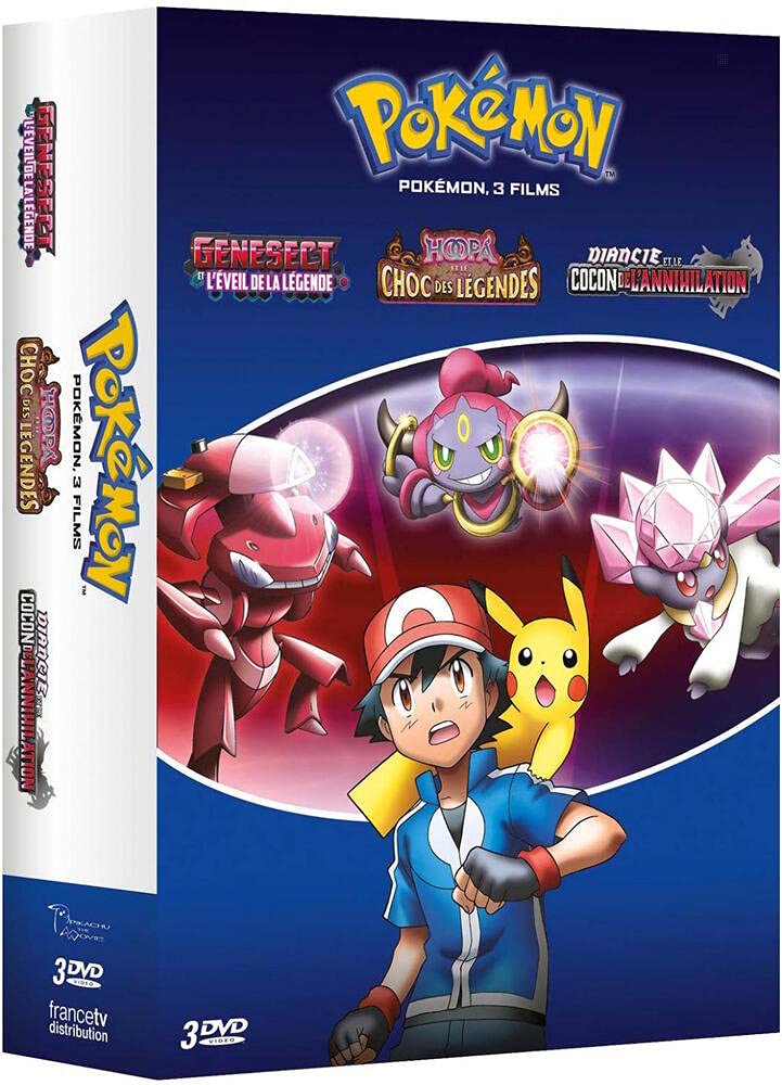 Pokémon, 3 films : Genesect et l'éveil de la légende + Diancie et le cocon de l'annihilation + Hoopa et le choc des légendes Box sets