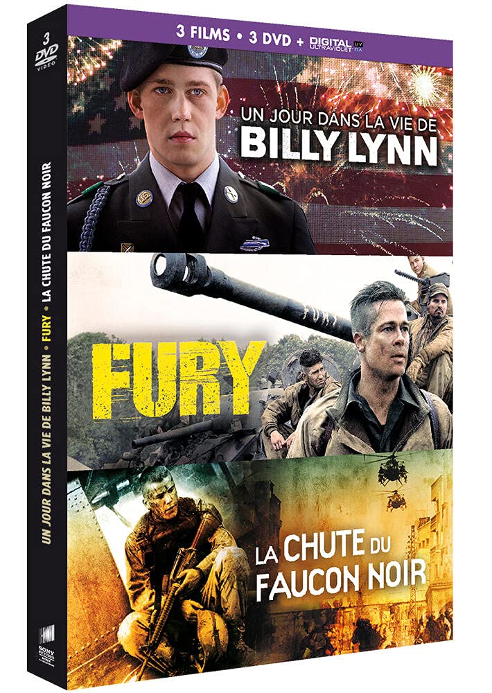 Coffret : Un Jour dans la Vie de Billy Lynn + Fury + La Chute du Faucon Noir Movies