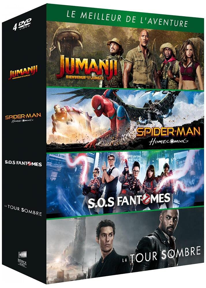 Le Meilleur de L'Aventure-Coffret : Jumanji : Bienvenue dans la Jungle + Spider-Man : Homecoming + SOS Fantômes + La Tour Sombre Movies