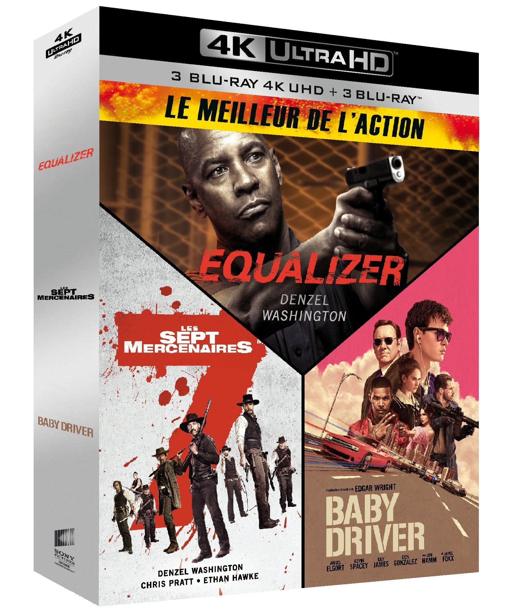 Meilleur de l'action - Coffret : Equalizer + Les Sept Mercenaires + Baby Driver Films