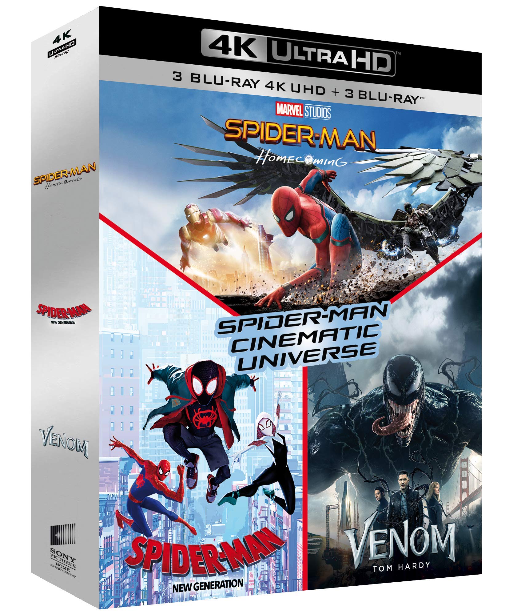 Cinematic Universe Homecoming + Spider-Man New Generation + Venom dvd
