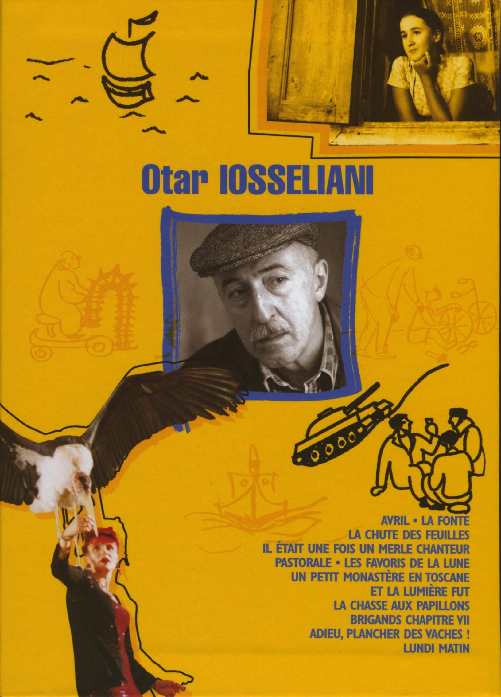 12 films d'Otar Iosseliani (La Chute des feuilles / Il était une fois un merle chanteur / Pastorale / Les favoris de la lune / Et la lumière fut / La chasse aux papillon / Adieu plancher des vaches !) Movies