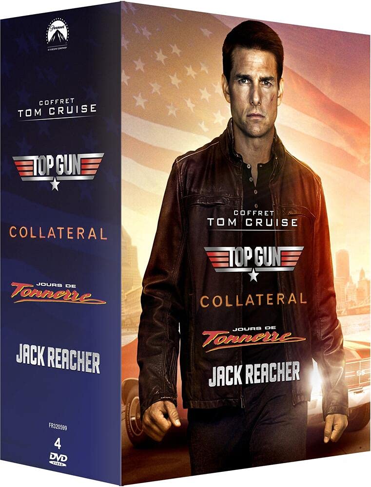 Coffret Tom Cruise : Jack Reacher + Collateral + Top Gun + Jours de Tonnerre dvd