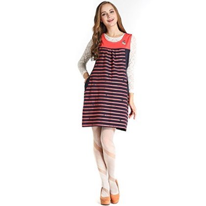 Life good pregnancy baby knit sundress World Rose bar 201011483211001 M (160 / 92B) Music