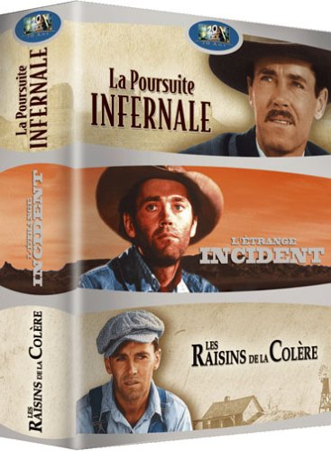 L'Etrange incident / La Poursuite infernale / Les Raisins de la colère - Coffret 3 DVD dvd
