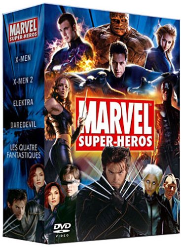 Super Heros Marvel : 4 Fantastiques (2 DVD) / Elektra (1 DVD) / X-Men 1.5 (2 DVD) / X-Men 2 (2 DVD) / Daredevil (2 DVD) / 1 DVD Bonus Marvel / 1 BD Edition limitée - Coffret 10 DVD Movies