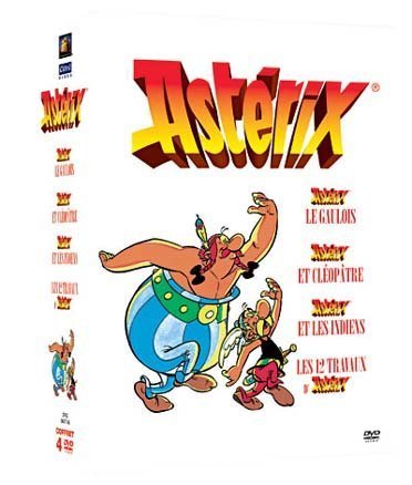 Coffret Astérix : Astérix le gaulois ; Astérix et Cléopâtre ; Astérix et les indiens ; les 12 travaux d'Astérix Movies