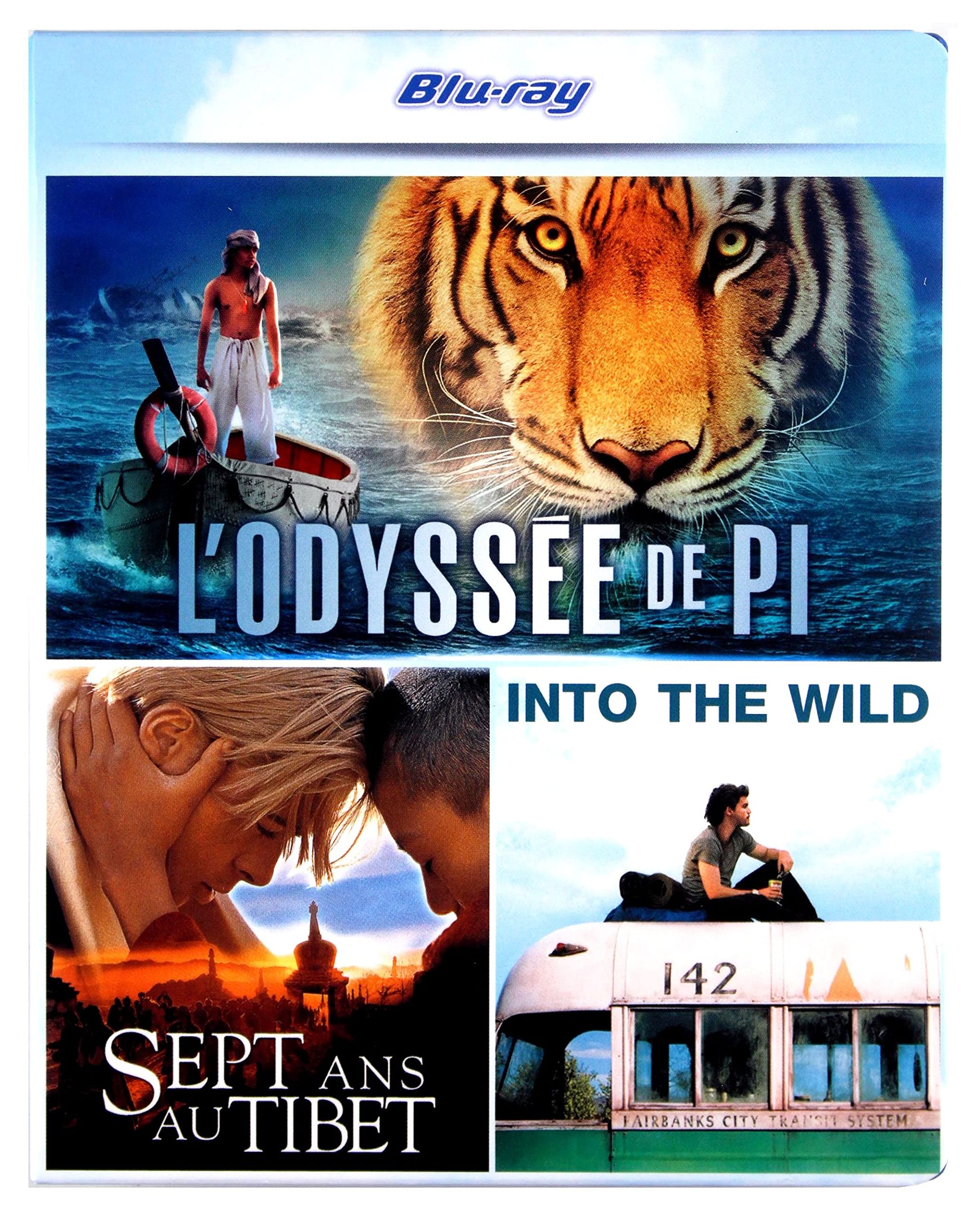 Grands espaces : L'odyssée de Pi + Sept Ans au Tibet + Into The Wild dvd