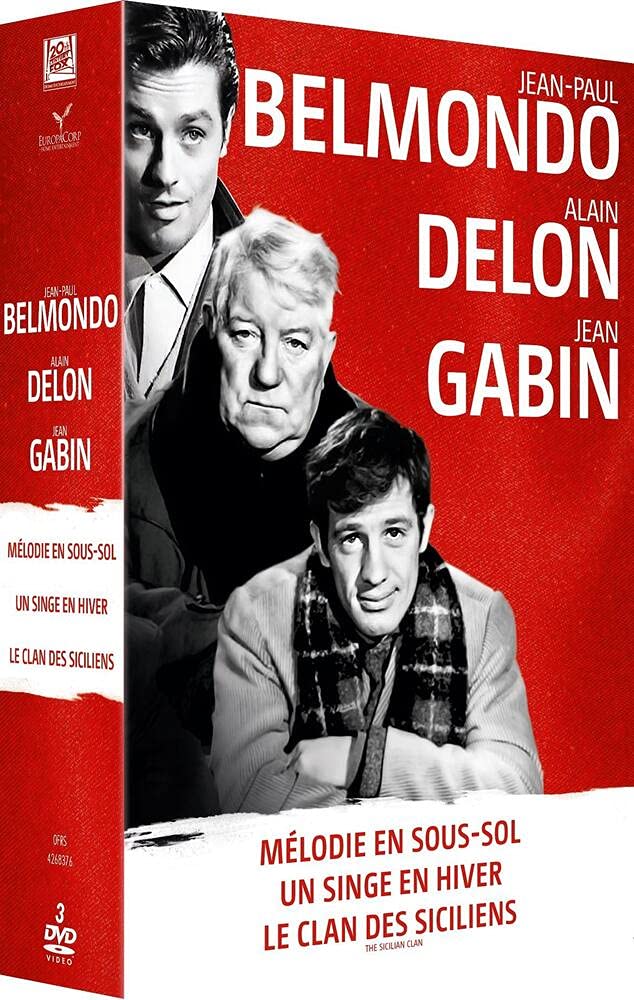 Coffret belmondo / delon / gabin : mélodie en sous-sol ; un singe en hiver ; le clan des siciliens Movies