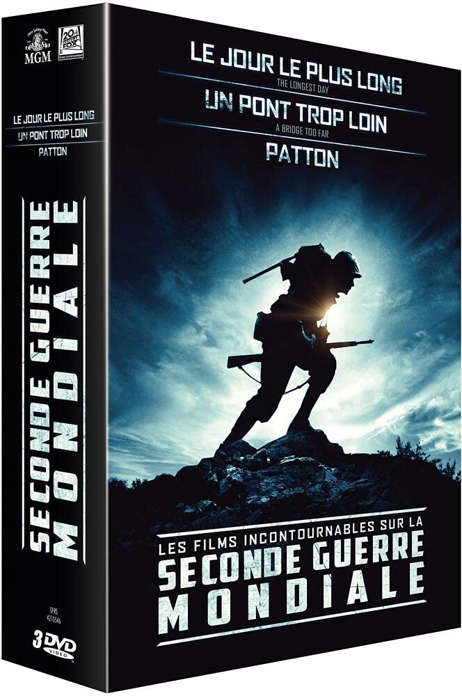 Coffret seconde guerre mondiale 3 films : le jour le plus long ; patton ; un pont trop loin Films