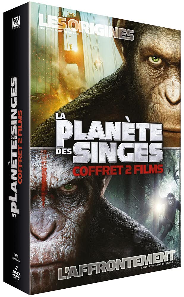 Coffret la planète des singes : les origines ; l'affrontement Films
