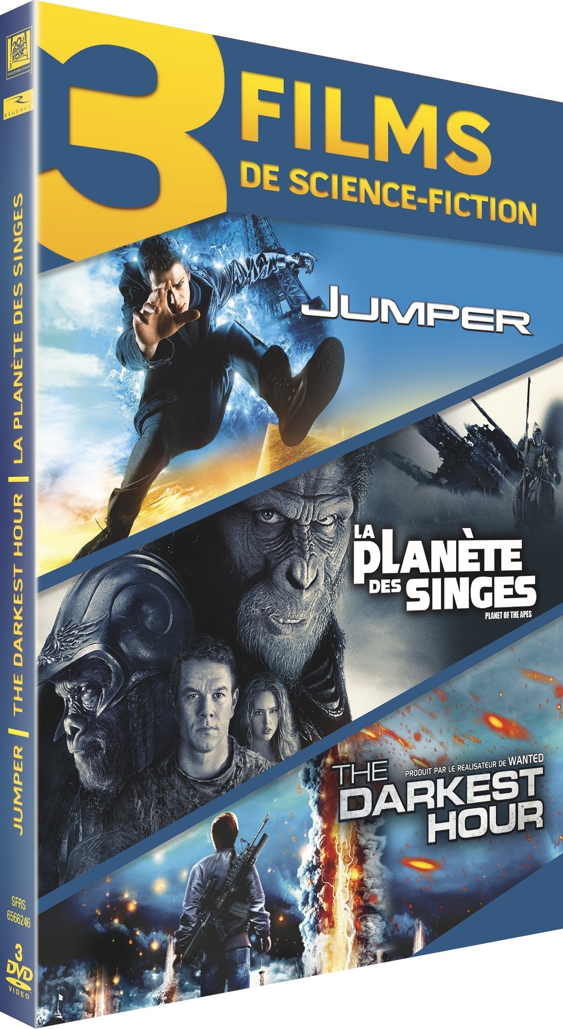 Coffret Science-Fiction : Jumper la planète des singes The Darkest Hour dvd