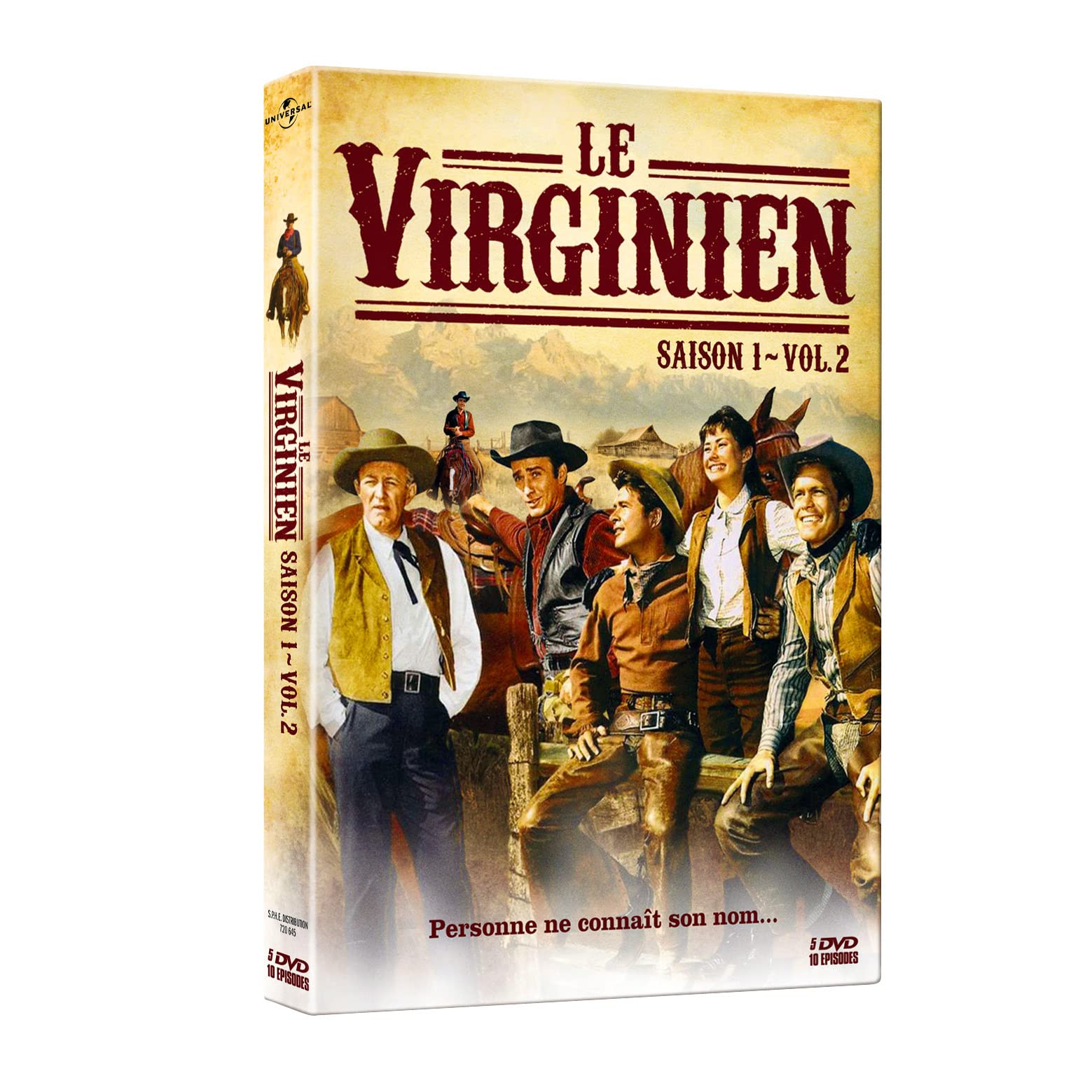 Edition française officielle - Le Virginien - Saison 1 - Volume 2 - Coffret 5 DVD dvd