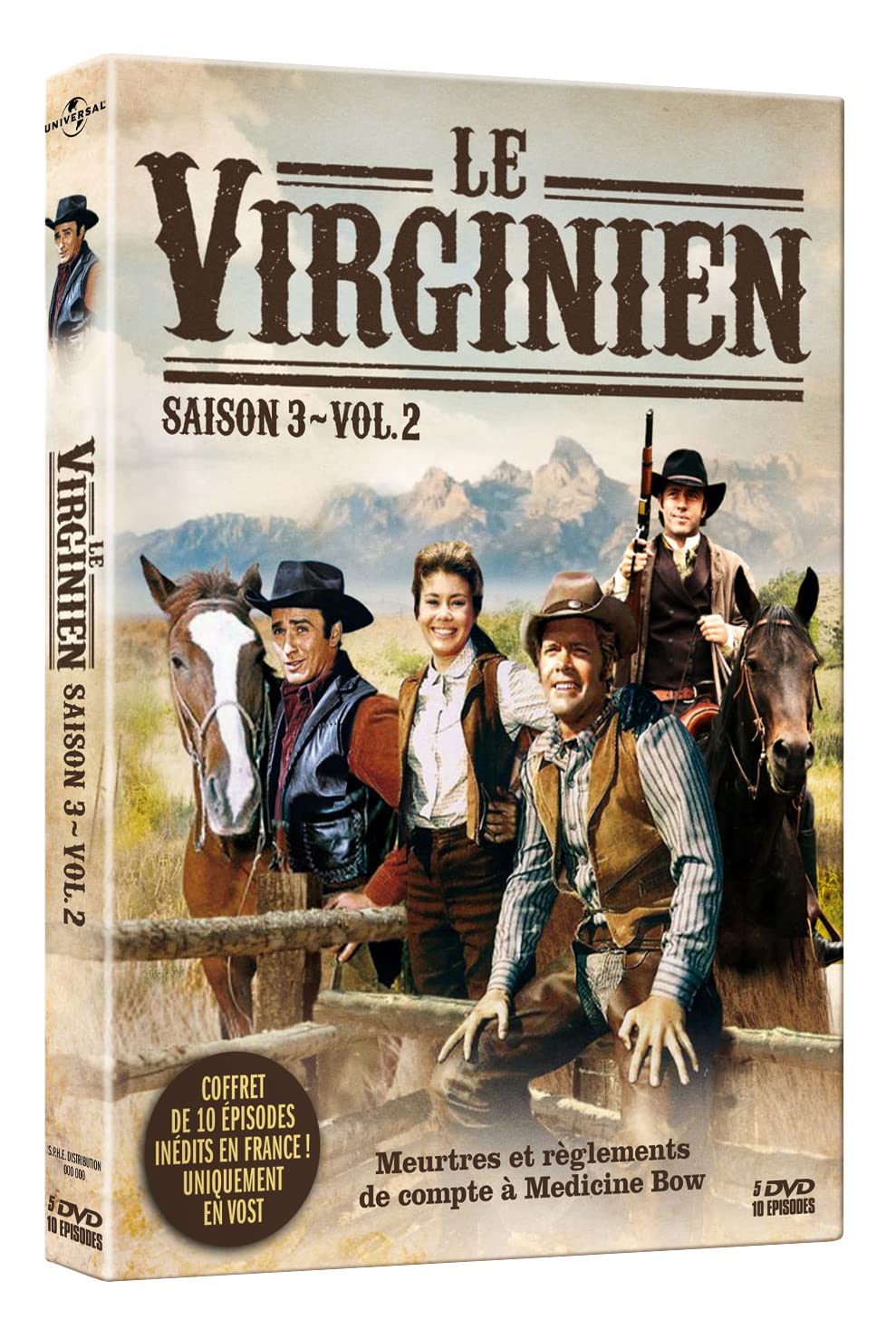 Edition française officielle - Le Virginien - Saison 3 - Volume 2 - Coffret 5 DVD dvd