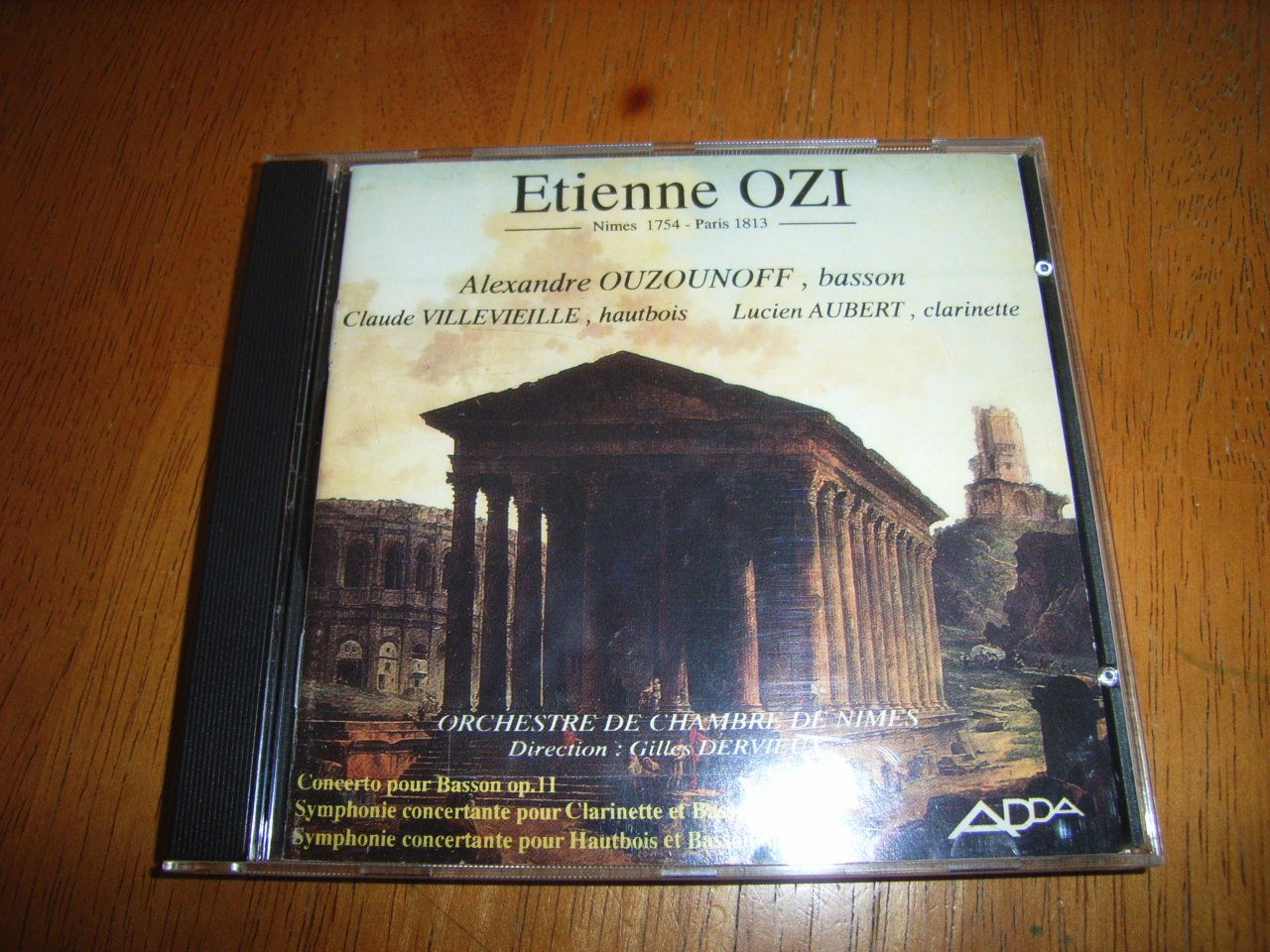 ETIENNE OZI - CONCERTO POUR BASSON OP.11, SYMPHONIE CONCERTANTE OP.7 & 10 - ALEXANDRE OUZOUNOFF, CLAUDE VILLEVIEILLE, ORCHESTRE DE CHAMBRE DE NIMES dir. CLAUDE DERVIEUX cd