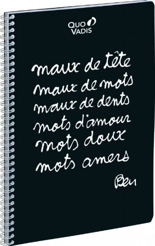 Ben - Cahiers, bloc-notes - Cahier à reliure intégrale 5x5 polypro 21x29,7 BEN Quo Vadis book