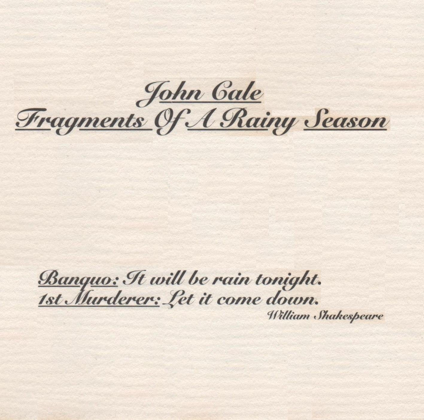Fragments of a Rainy Season Music