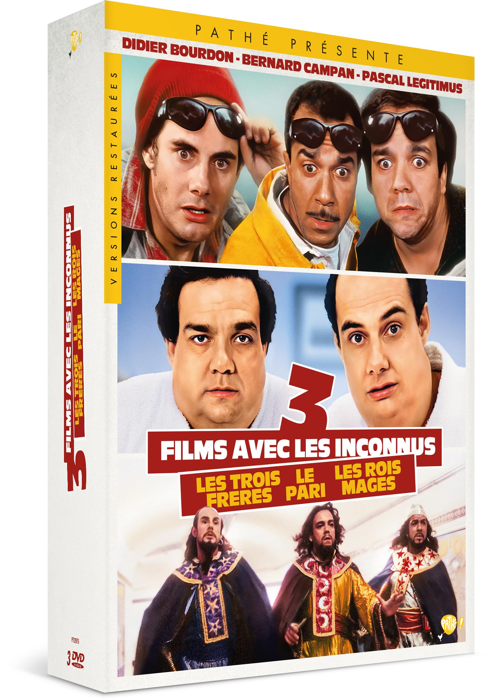 3 Films avec Les Inconnus : Les Trois frères + Le Pari + Les Rois Mages dvd
