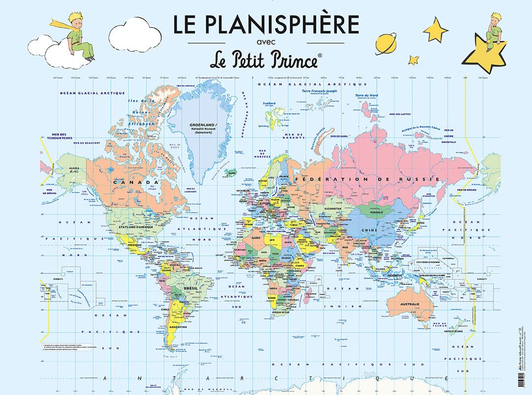 LE PLANISPHERE AVEC LE PETIT PRINCE - POSTER book