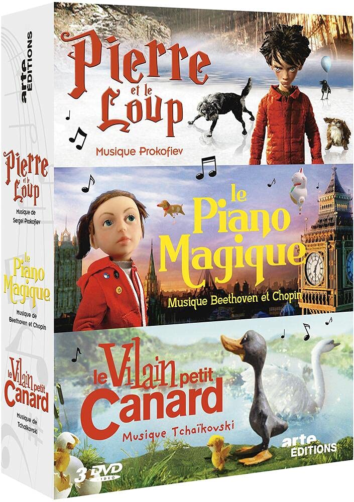 Coffret pierre lapin ; vilain petit canard ; piano magique Films