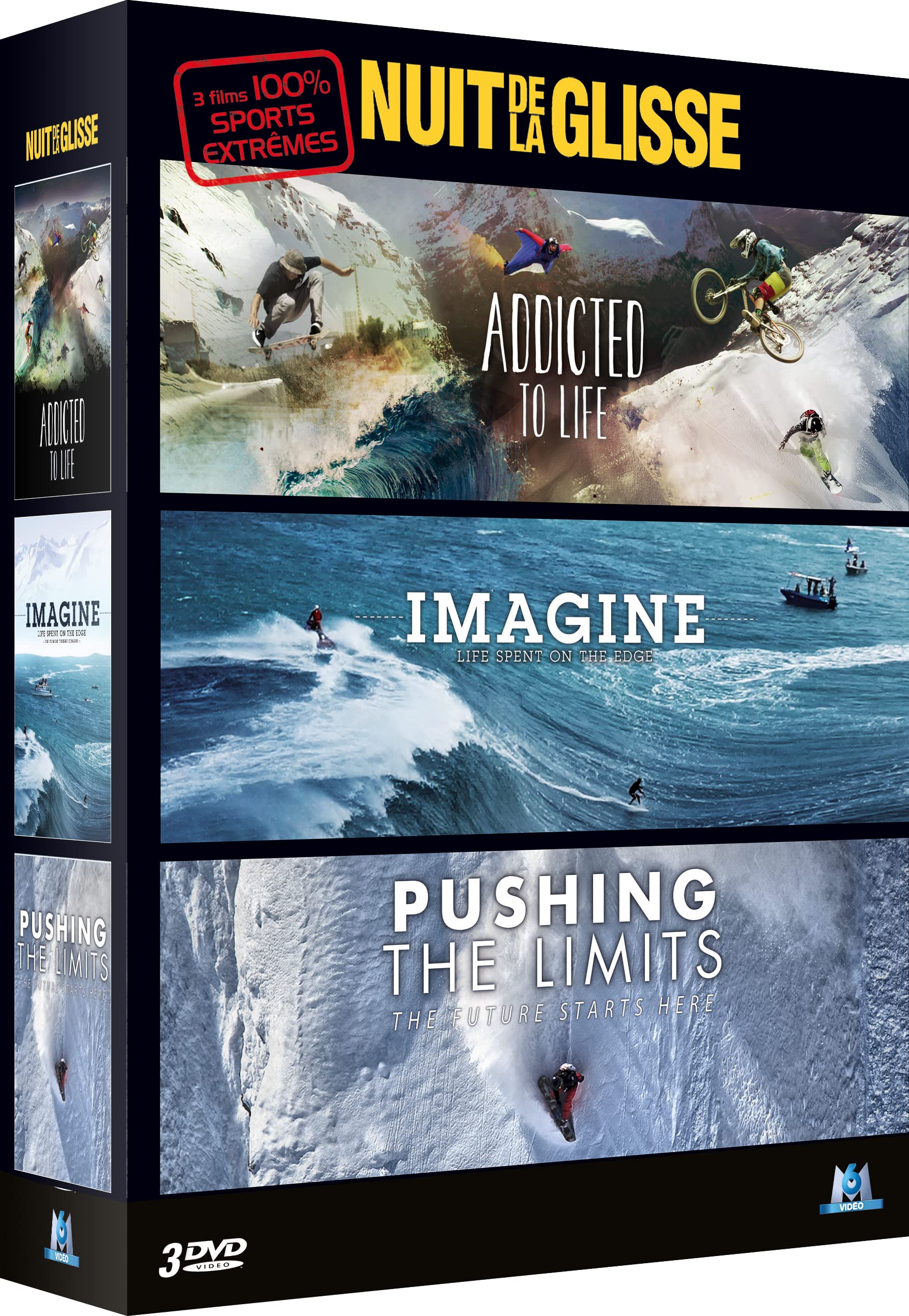 Nuit de la Glisse : Addicted to Life + Imagine, Une Vie sur Le Fil + Pushing Limits : The Future Starts Here Movies