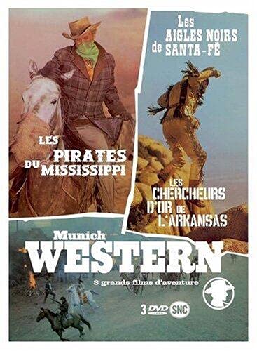 Coffret munich western : les pirates du mississippi ; les chercheurs d'or de l'arkansas ; les aigles noirs de santa fe Movies