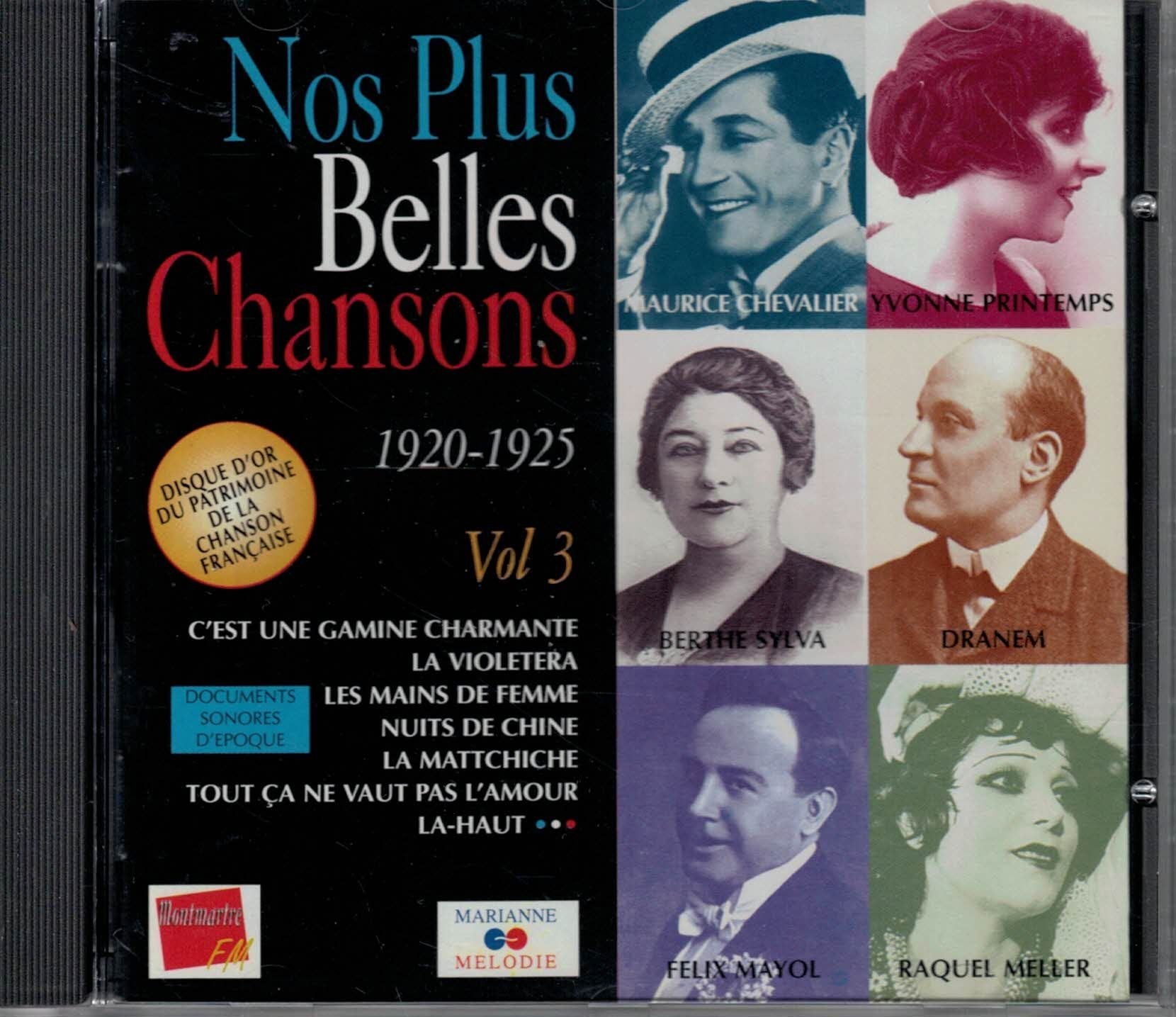 NOS PLUS BELLES CHANSONS - Vol 3 cd