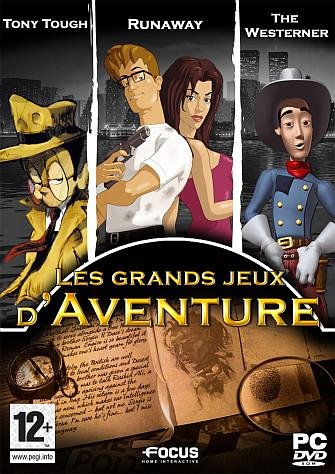 Coffret Les Grands Jeux d'Aventure (Runaway, The Westerner, Tony Tough) PC
