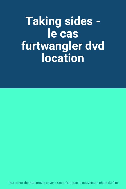 Taking sides - le cas furtwangler dvd location dvd