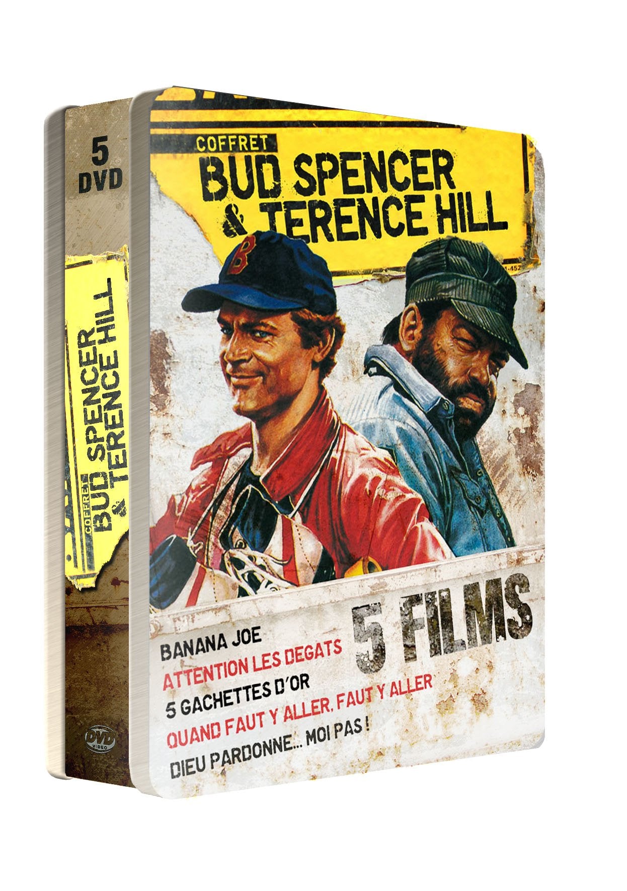 Coffret bud spencer et terence hill : dieu pardonne, moi pas ; 5 gachettes d'or ; banana joe ; attention les degats ; qu Movies