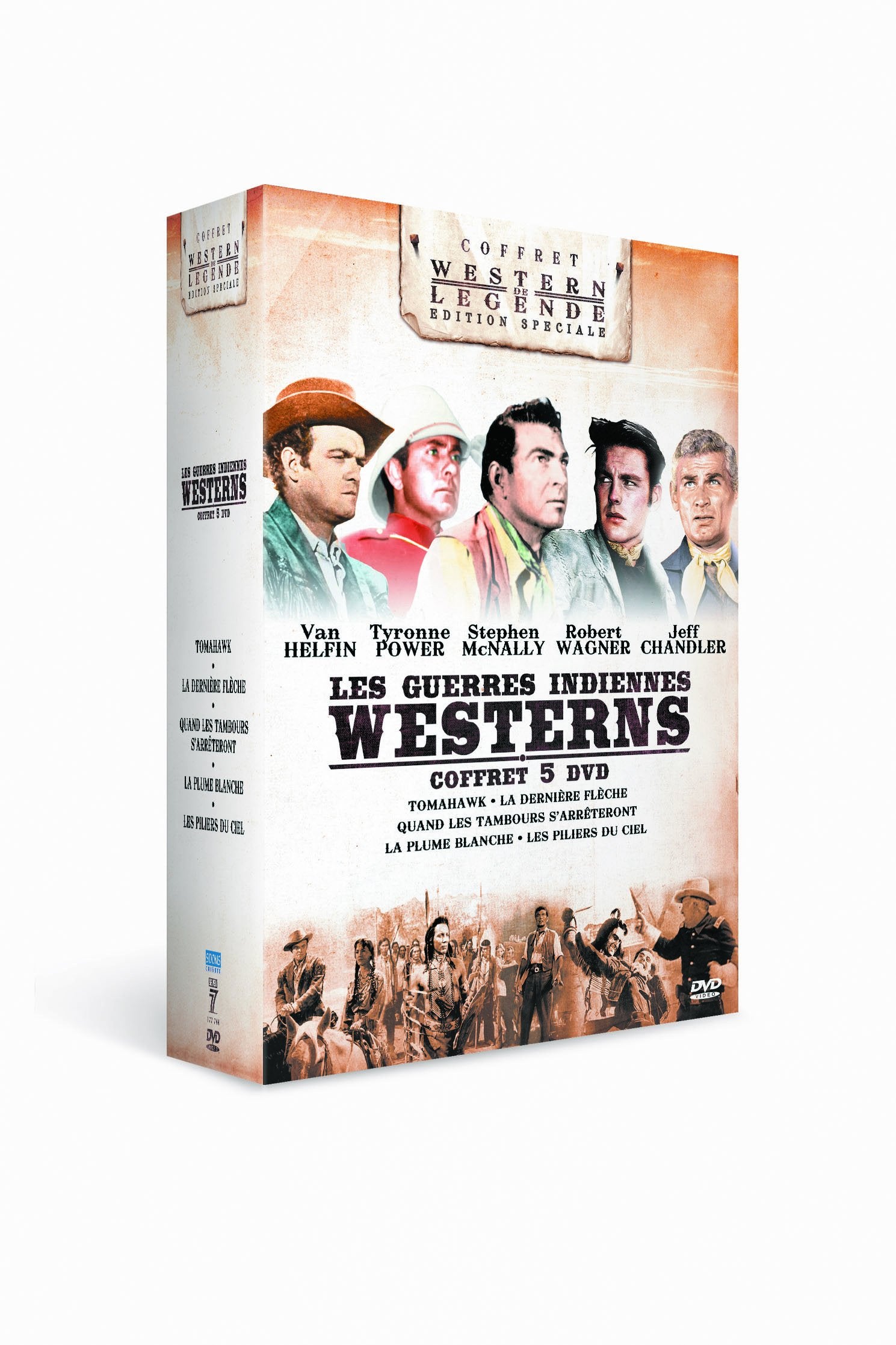 Westerns - Les guerres indiennes : Tomahawk + La dernière flèche + Quand les tambours s'arrêteront + La plume blanche + Les piliers du ciel - Coffret 5 films Movies